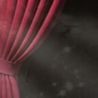 Wooden Stage with open red velvet curtain 3d render 3d illustrat