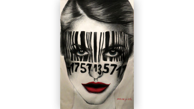 677z381_Ana-Cvejic_Code_Kombinovana-tehnika_100x70cm_2016