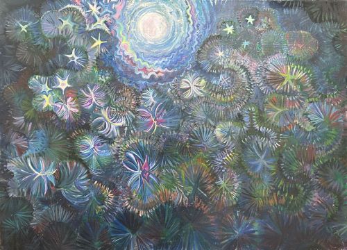 [9] It Started With a Kiss, 2023, akrilik na platnu, 73.5 x 100.5 cm