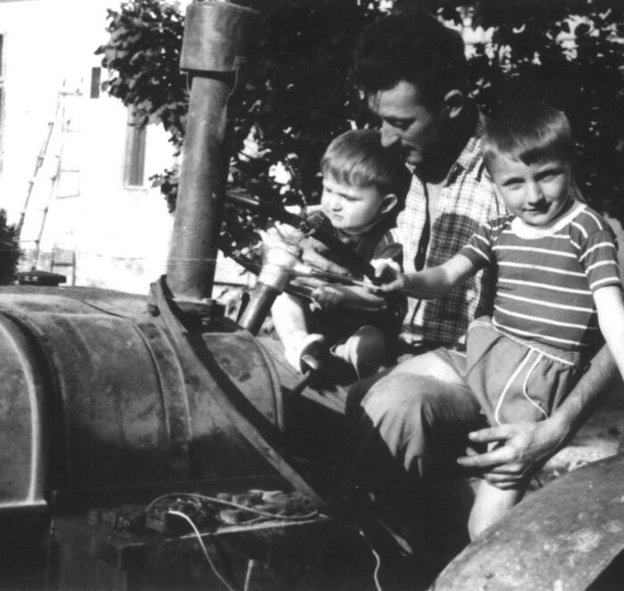 Milivoj sa sinovima 1960